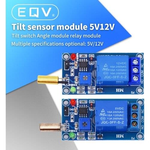 12V 5V 1 Channel Output Tilt Slant Angle Sensor Relay Module Golden SW520D ball switch tilt sensor module For arduino