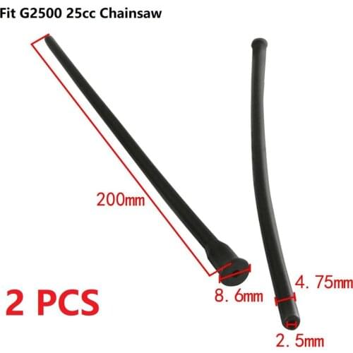 2pcs/lot Oil Fuel Pipe Hose Line Tube Universal Fit Zenoah G2500 & More Chinese Top Handle Chainsaws 25cc 2500 A305 STIGA ALPINA