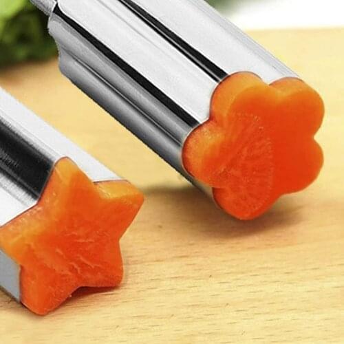 3Pcs Stainless Steel Fruit Cutter Baking Cookie Cutter with Handle for Cakes Biscuits Fruit