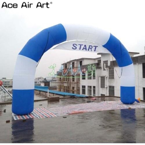 8m W New design round Inflatable start line and finish line arch,curved sport entrance gate with removable banner