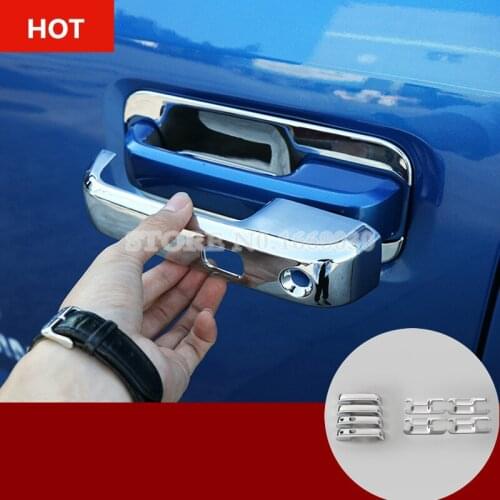 ABS Chrome Car Door Handle Trim Cover 12pcs For Ford F150 F-150 4dr 2015-2017 Car accesories interior Car decoration
