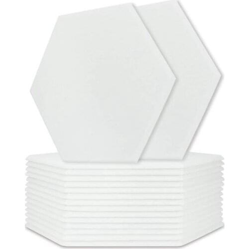 Hot-16 Pack Acoustic Panels Soundproof Padding,Hexagon Sound Dampening Panels for Home,Sound Insulation Acoustic Treatment