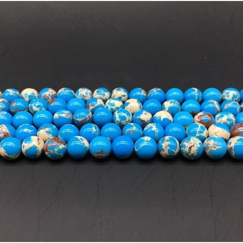 4 6 8 10 12mm Natural Stone Beads pink purple black blue Sea Sediment Round Loose Beads For Jewelry Making bracelet