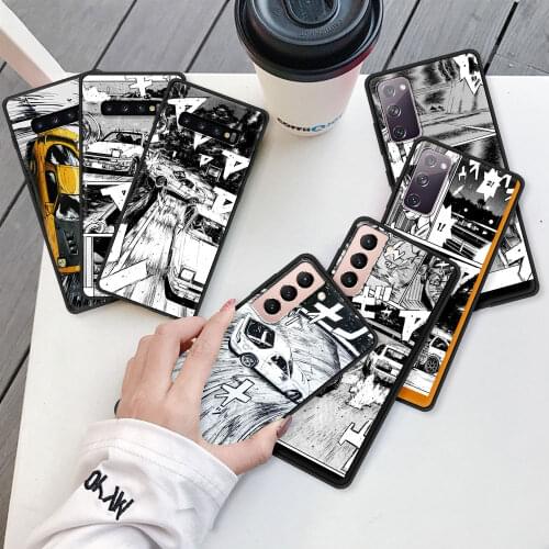 Case For Samsung Galaxy S20 FE S21 Ultra S10 Lite S9 S8 Plus S10e Luxury Ultrathin Black Phone Cover INITIAL D Super Car AE86