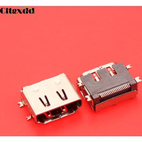 Cltgxdd 19 pin HDMI Plug USB Port connector, 4 fixed feet, 19pin 180-degree.HDMI jack socket repair replacement