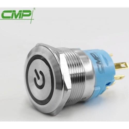 CMP high quality metal dual color illuminated push button switch
