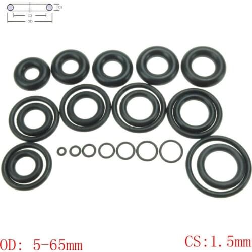 CS 1.5mm OD5-65mm NBR Rubber O Ring O-Ring Oil Sealing Gasket Automobile Sealing