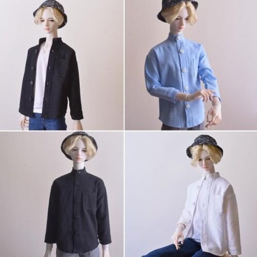 D03-P352 children toy BJD DD SD MSD 1/4 1/6 1/3 uncle dolls clothes colorful Stand-up collar shirt 1pcs
