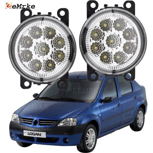 EEMRKE 2-PCS Car-Styling for Renault Dacia Logan 2005 2006 2007 2008 2009 2010-'12 9-Pieces Led Fog Lights H11 12V Fog Head Lamp