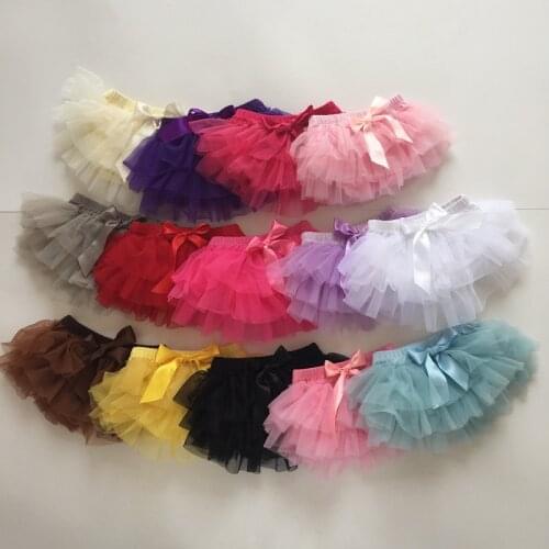 Baby Bloomers Girls Ruffle Chiffon Diaper Cover Summer Newborn Tutu Ruffled Baby Tulle Photography Short Skirt