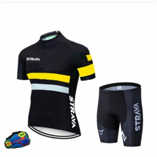 20D Bib Set Seeves Breathable Mtb Cycling Clothes Strava Bicycle Riding Cycling Shirt Mens Summer Short Naillot Cycling Jersey