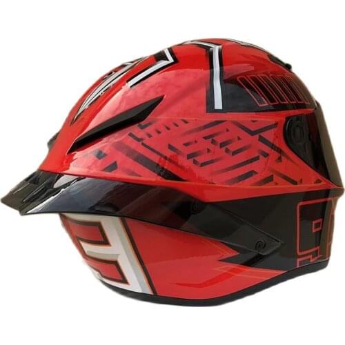 Red ant spoiler helmet winter motorcycle helmet full face cross-country personality Mens and womens four seasons helmet