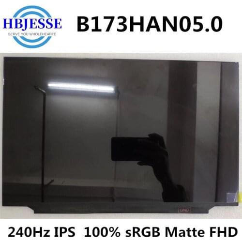 For AUO B173HAN05.0 FHD 1920X1080 Matte LED Matrix 240Hz 100% sRGB for Laptop 17.3'' Panel Monitor LCD Screen Replacement