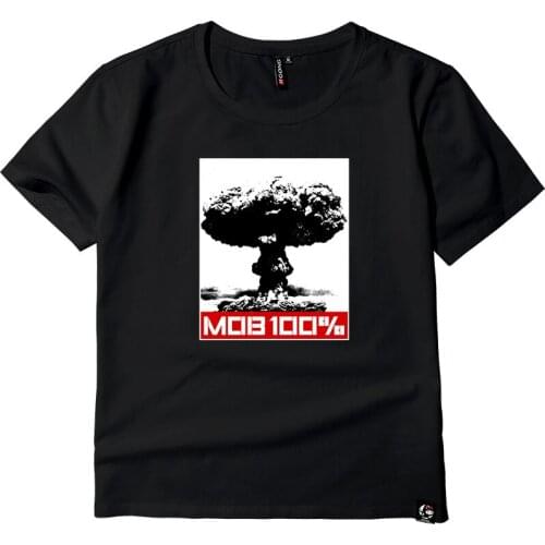 Mob Psycho 100 Men T Shirt Cartoon Printed T-shirt Summer Harajuku Tshirt Funny T Shirts Women