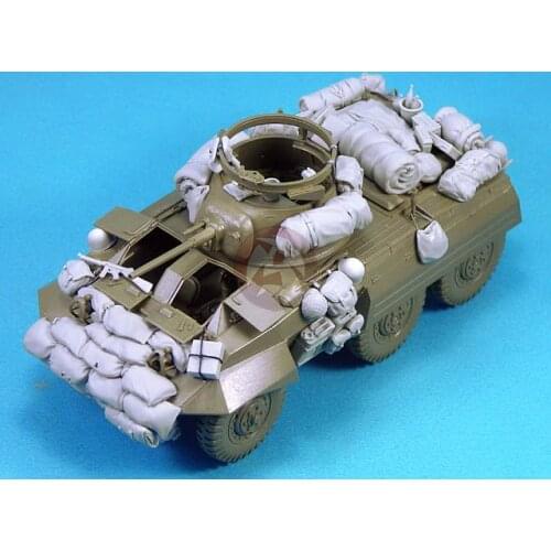 WWII American M8 armored vehicle resin modification 1:35