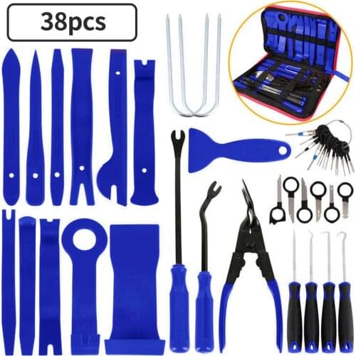 Car Dashboard Removal Set Hand Tool Kit 38pcs Pry Remover Car Disassembly Tool Door Clip Panel Trim Dashboard Removal Tool