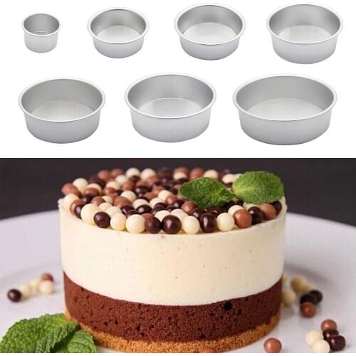 Round Cake Mold Set Removable Bottom Aluminum Alloy Cake Pan Round Cheesecake Non Stick Pan Baking Mould 2/4/5/6/7/8/9/10 Inch