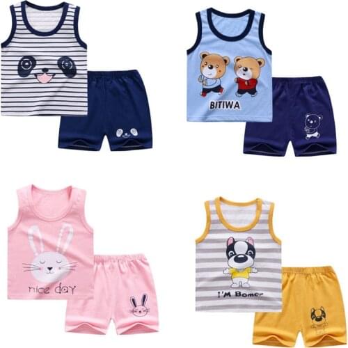 New Summer Children Clothes Baby Boys Cotton T-shirt and Shorts 2Pcs/Set Kid Infant Clothing sets childrens clothing Baby Boys