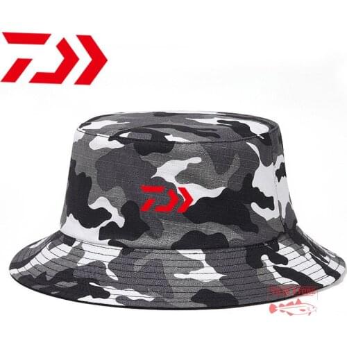 2021 New DAIWA Fishing Hat Mens Summer Outdoor Fishing Sunscreen Breathable Mountaineering Hat Camouflage Sun Hat Fishing Hat
