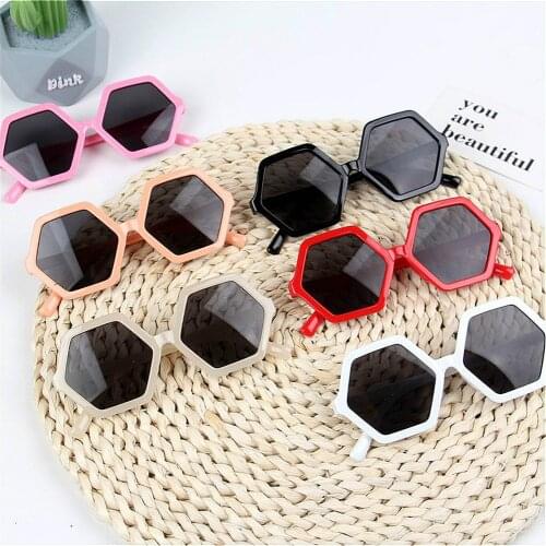 New Kids Stylish Rhombus Sunglasses Vintage Girls Cute Sun Glasses Party Eyewear Shades Lovely Children Students Gifts 2021