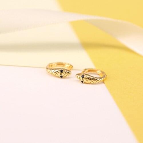Punk Personality Silver Plated Snake Earrings for Women Fashion Animal Snake Shaped Zircon Earrings Charm Women Wedding Jewelry