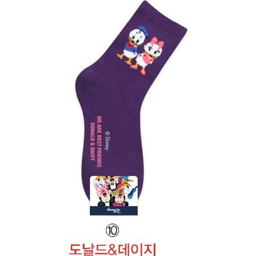 Disney casual ladies socks cartoon Minnie Mickey Donald Duck pattern socks Winnie the bear in the tube cotton socks