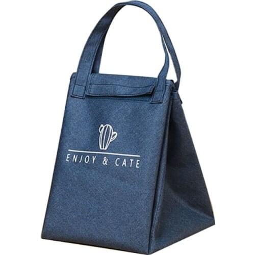 Foldable Portable Lunch Box Bag Waterproof Oxford Cloth Food Thermal Cooler Storage Tote Picnic Mat Handbag for Children