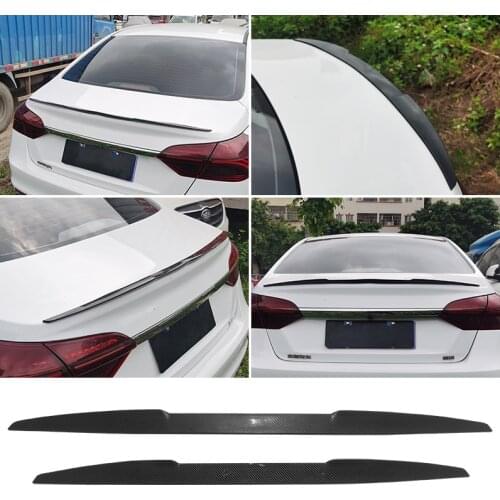99% Universal Spoiler Carbon Fiber Look High Quality PU Mateiral New Style DIY Car Rear Wing Suitable For Sedan Hatchback