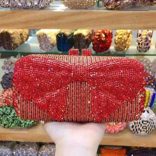 XIYUAN red/silver/sky blue/gold/black/gray Evening Bags Hard Case box gifts Wedding Clutch Minaudiere Party cocktail prom Bag