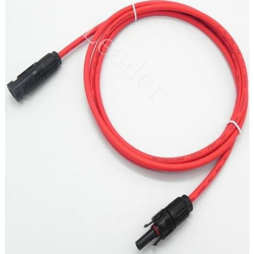 10 pcs/lot Red 2 Metres (6.56 feet) SOLAR Solar Extension Cable, PV Cable 4mm2(12 AWG) with Connector for Solar Panel Connection