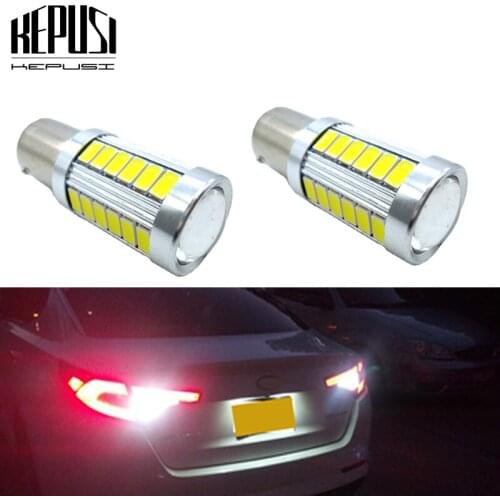 2x 1156 BA15S P21W Reverse light Front Rear Turn Signal Lamp DRL Tail bulb For Kia Rio Optima Sedona Sorento Rondo white 12V