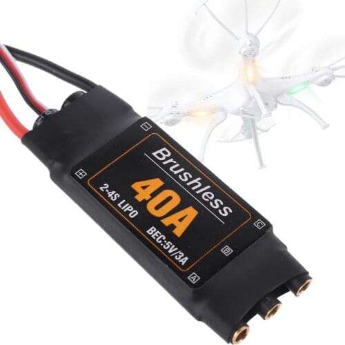 40A 2-4S Brushless Motor Speed Controller ESC for RC FPV Drone Airplanes Helicopter RC1076 short wire