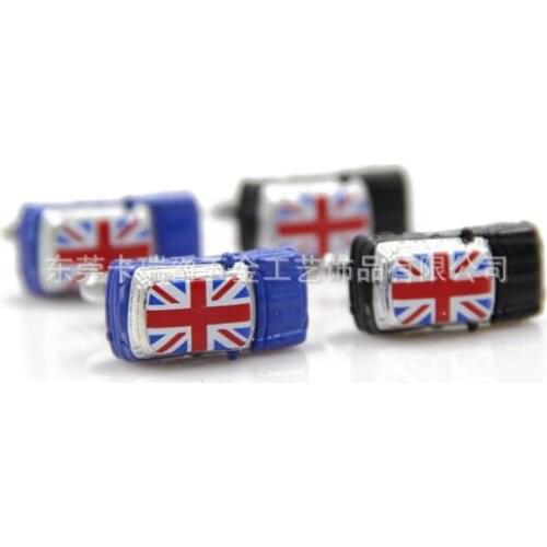 5pairs/lot Novelty British Style 3D Mini Car Cufflinks Quality Copper Enamel Cuff Links Mens Jewelry Accessory Wholesale