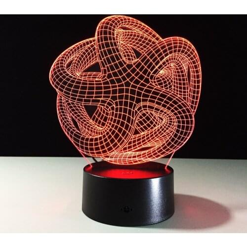 Abstraction 3D Night Light RGB Changeable Mood Lamp LED Light DC 5V USB Decorative Table Lamp Special Art Home Office Party Deco
