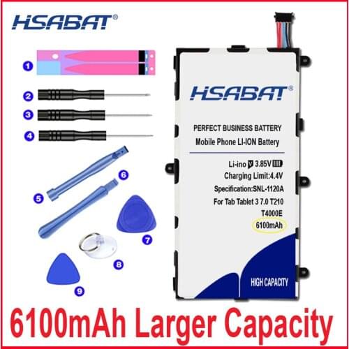 HSABAT 0 Cycle 6100mAh T4000E Battery for Samsung Galaxy Tab 3 7.0'' SM-T210 T211 T215 T217 T2105 P3210 P3200 T210R T217A