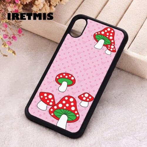 Iretmis 5 5S SE 2020 Phone Cover Case for iPhone 6 6S 7 8 Plus X Xs XR 11 12 Mini Pro Max Rubber Silicone Shrooms