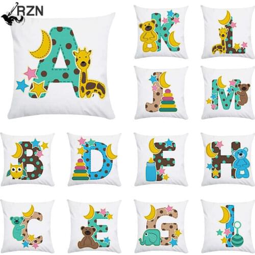 Animal Letter Decorative Cushion Cover Pillow Polyester Throw Pillows Home Decor Pillowcover Decorative Pillowcase TP71