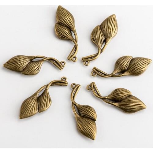 DIY Alloy Leaf Pendant For Decoration Charms Jewelry Findings & Components For Jewelry Making #JZ111