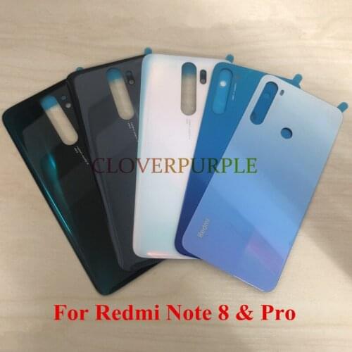 For Xiaomi Redmi Note8 Note 8 Pro Back Battery Cover Glass Housing Replacement Parts