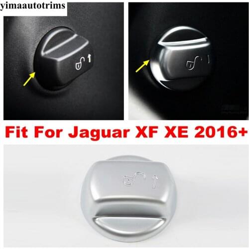 Car Interior Steering Wheel Adjustment Switch Button Cover Trim ABS Matte Accessories Decoration For Jaguar XF XE 2016 - 2019