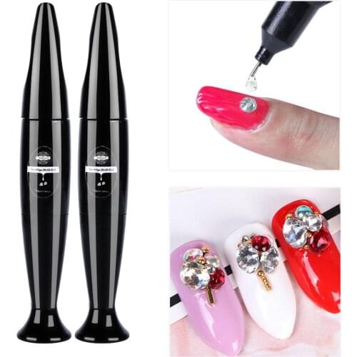 HOT!!! 10ml Nail Art Glue Strong Adhesive No Wipe Gel for Rhinestones Jewelry Beads Strong Adhesive No Wipe Harmless Suitable