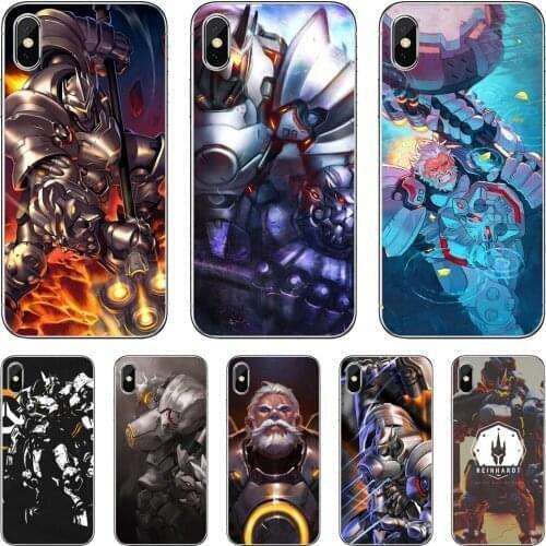 OVERWATCH-Reinhardt-Pattern-Art-Poster For Xiaomi Redmi 2 S2 3 3S 4 4A 5 5A 5 6 6A 7A 9 9T 9C 9A Pro Pocophone F1 Soft Case