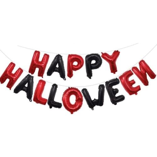 Happy Halloween Letter Ballon Set Creative 16 inch Party Background Decoration Ballon Accesories Alphabet Foil Letter Balloon
