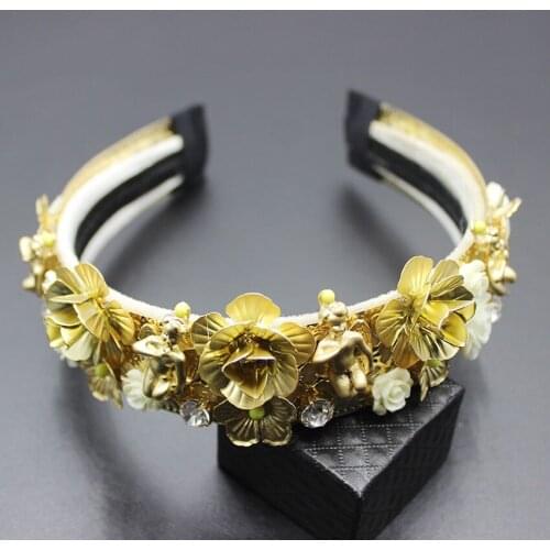 2019 Fashion new luxury baroque catwalk court hair hoop gorgeous gems hair hoop hair Fashion luxury wild dance headband 304
