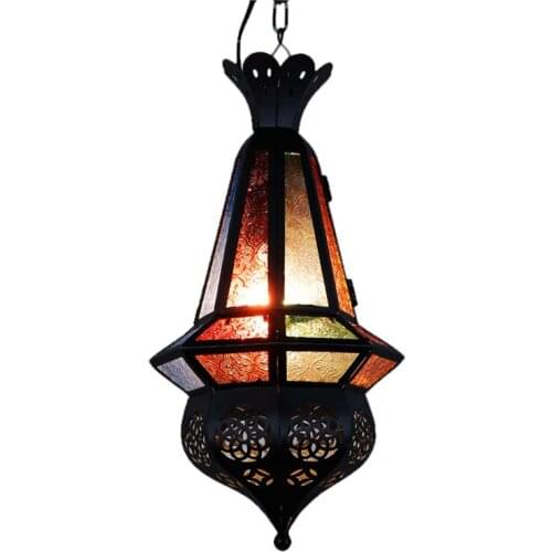 Morocco Modern Iron Corridor Pendant Light Mediterranean Bedroom Hallway Gallery Balcony Pendant Lamp Style Metal Pendant Light