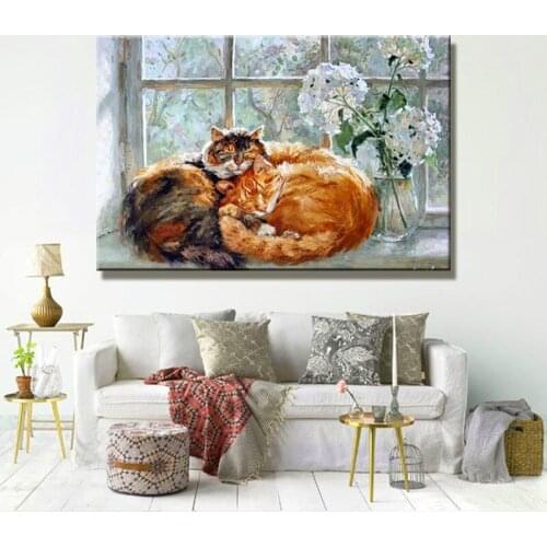 Paint by number art painting by numbers Animal Fox Leopard Owl Duck cat Lovely Living room decorative hanging pictures manual