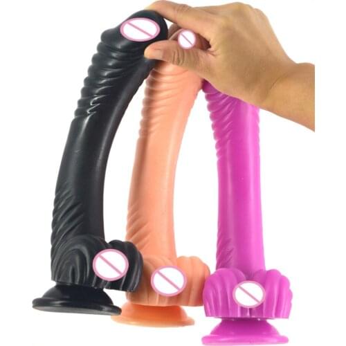 Silicone Dildo Realistic Penis Realistic Dildo Hug with Suction Base Great for Vaginal and Anal Sex Toy for Woman CHUD14