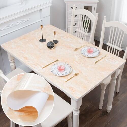 Nordic marble pvc plastic tablecloth waterproof Heat resistant oil-proof coffee table mat party table decoration customize