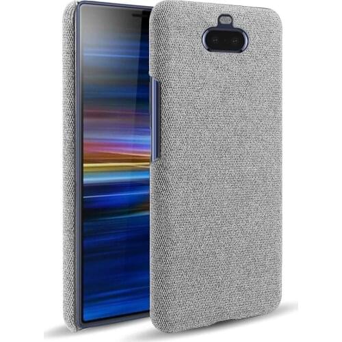 Cloth Cases For Sony Xperia 8 Case Slim Retro Cloth Hard Phone Cover For Sony 8 20 Xperia8 Xperia20 Coque Funda Capa