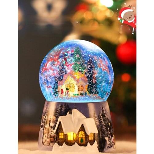 TT Birthday Gift Crystal Ball Music Box Carousel Music Box for Girlfriend Children Daughter Sky City
